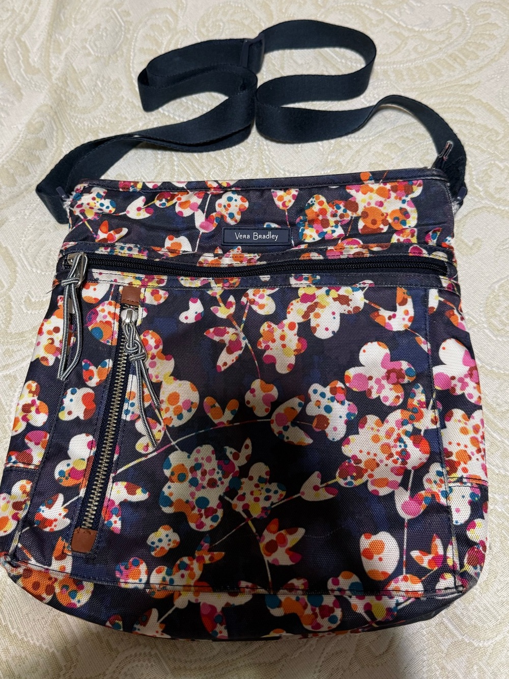 Vera Bradley Navy Floral Multi-Color Crossbody